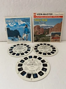 VIEW-MASTER De Colección CONJUNTO de 3 CARRETES Pikes Peak Colorado Springs Paquete GAF A 321 - Imagen 1 de 5