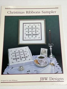 JBW Designs Christmas Ribbons Sampler Book 12 Cross Stitch Pattern - Picture 1 of 4