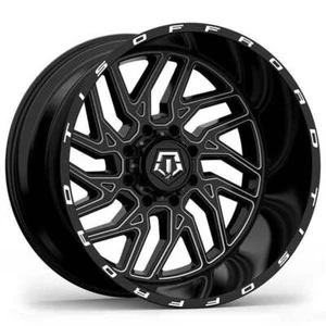 24x12" TIS Wheels 544BM Gloss Black Milled Off-Road Rims (4 pcs) - Picture 1 of 10