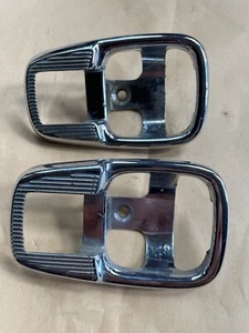 OE VW Beetle Chrome Door Release Lever Surround Trim pair. Bug 1968-1979 - Bild 1 von 5