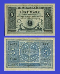 Germany Imperial Treasury Note 5 Mark 1874 - Copy  - Picture 1 of 1