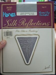 Hanes Silk Reflections Silky Control Top Pantyhose/BRUSH SILVER~Sz AB/717