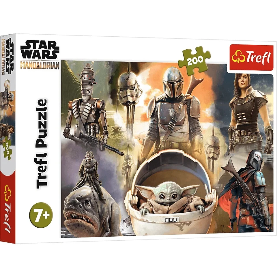 Star Wars Jigsaw Puzzle 200 Piece Grogu Baby Yoda Stormtrooper Mandalorian - image 1 of 4