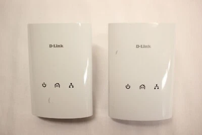 2 X D-LINK DHP-306AV 200Mbps SINGLE PORT ETHERNET POWERLINE WHITE UK PLUG - Image 1 of 4