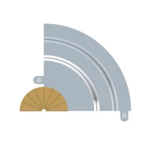 Radio de pista Scalextric Sport 1 curva bordes interiores 180° x2 C8279 - Imagen 1 de 3