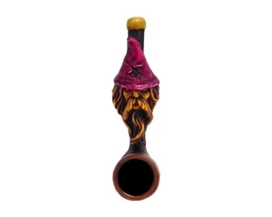 Mini pipa de mano para fumar tabaco hecha a mano cabeza de mago sombrero mágico fantasía medieval - Imagen 1 de 2