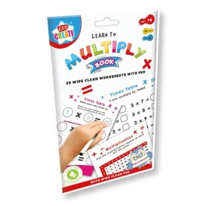 Learn to Multiply Educational Wipe Clean Times Tables Book Numbers Worksheet - Picture 1 of 1