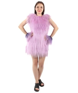Adult Women's Hairy Unisex Ape Military Leader Yeti Purple Costume HC-1599 - Picture 1 of 6
