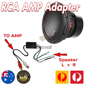 4-CH FIXED LINE OUTPUT CONVERTER SPEAKER WIRE OUTPUT TO RCA AUDIO SUBWOOFER - Picture 1 of 4