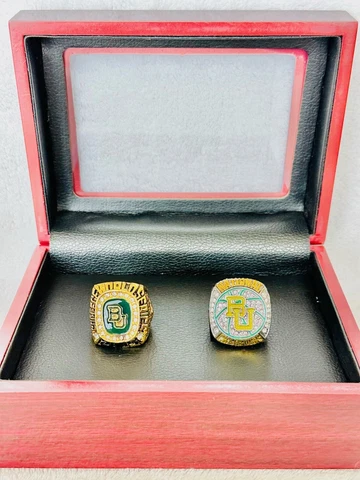 2 PCS Baylor Bears Championship fan Ring W Box, US SHIP 2005/21 Cover