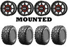Kit 4 Maxxis Bighorn 3.0 Tires 27X9-14/27X11-14 On Kmc Ks134 Addict 2 Black Can