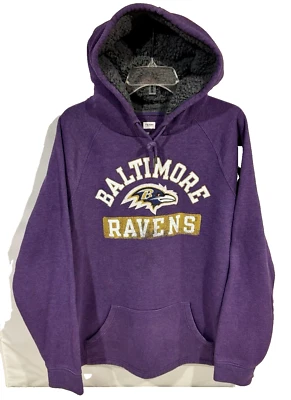 Ropa del equipo de la NFL Baltimore Ravens púrpura polar suéter con capucha para hombre talla XL Foto 1 de 4
