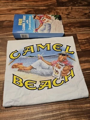 NEW Vintage Rare 1991 Joe Camel Cigarette Camel Beach Vtg Promo T Shirt Size XL - image 1 of 4