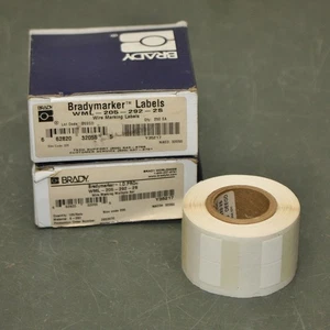 (1000) Brady Wire Label Roll WML-205-292-2S, 3/4" x 1/2", 14-10 AWG, White Vinyl - Picture 1 of 5