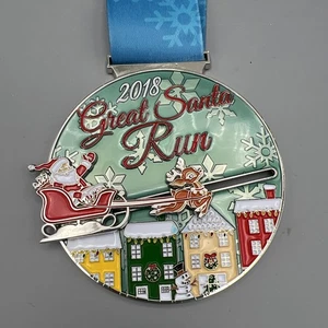 Toller Weihnachtsmannlauf Marathon Medaille Lauflauf Claus Weihnachten Winter Santa Moves 2018. - Bild 1 von 8
