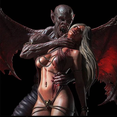 Dracula Beauty 1/8 3D Print Model Kit Unpainted Unassembled GK 23cm - Image 1 of 4