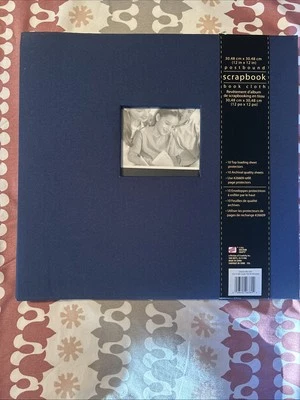 Pioneer Silk 12"X12" Post Bound álbum de recortes inserção frontal de fotos azul  - Imagem 1 de 4