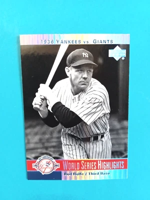 2003 UPPER DECK WORLD SERIES HIGHLIGHTS RED ROLFE #5 YANKEES VS GIANTS 1936 - Image 1 of 2