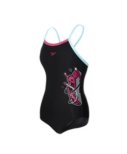 Speedo Thinstrap Muscleback Mädchen Badeanzug Badeanzug schwarz - Bild 1 von 1