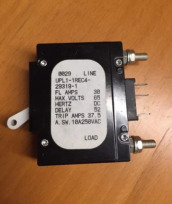 AIRPAX UPL1-1REC4-29319-1 30A 65VDC CIRCUIT BREAKER
