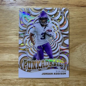 2023 Panini Illusions Jordan Addison Funkadelic Mosaic Holo Case Hit SP RC #17 - Picture 1 of 14