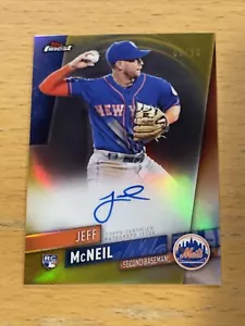 2019 Topps Finest GOLD Jeff McNeil SSP /50 Autograph RC True Auto Rookie RC - Picture 1 of 2