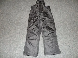 BOYS SIZE LARGE 6X/7 BLACK SKI BIB OVERALLS BY ARCTIC QUEST **NWOT** - Picture 1 of 5