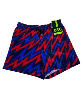 DSG Woven Training Shorts Volley Navy Blue Red Striped Boys Size XS (6-7) NWT - Picture 1 of 7