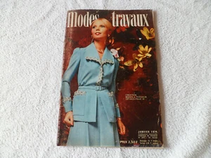 MODES ET TRAVAUX N°877 de 01/1974 Mode Couture Tricot Crochet Modèles - Picture 1 of 2