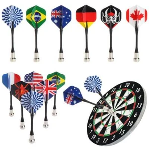 6pcs Bullseye Target Game Child Safety National Flag Magnetic Dart Super Suction - Picture 1 of 9