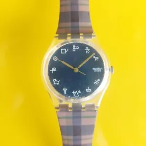 OROLOGIO SWATCH SWISS VINTAGE MODELLO URBAN SLANG GK328 AG 2000 FUNZIONANTE - Foto 1 di 8
