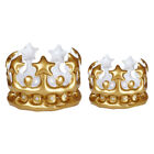 2PCS Inflatable Queen Crown for Party Decorations (Golden)-EU