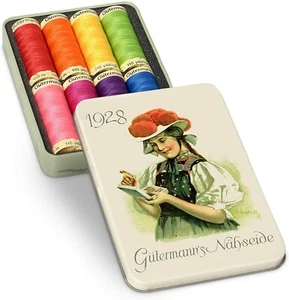 Gutermann Nostalgic Box Sew-All Thread 100m, Assorted Shades, One Size - Picture 1 of 32