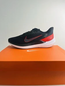NIKE AIR ZOOM WINFLO 9 MEN'S RUNNING SHOES SIZE: US 11 BLACK/RED - Picture 1 of 7