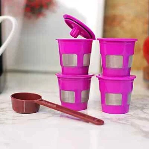 Perfect Pod 4-Pk K Cup Filter Refillable Capsule for Keurig SCOOP NOT INCLUDED - Picture 1 of 3