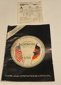 De colección - Original Manual VORWERK VK117/ET30 Alemania Aspiradora - Solo Manuales - Imagen 1 de 3