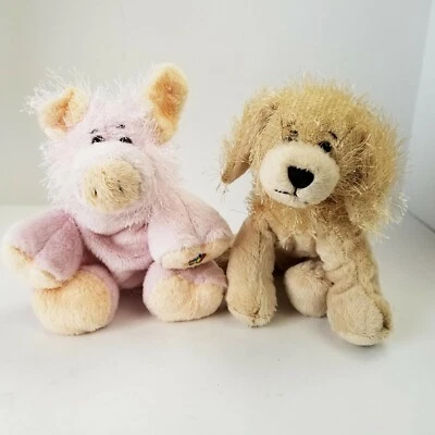 Ganz Webkinz Golden Retreiver Puppy and Pink Pig Plush Stuffed Animal Toy Doll  - Image 1 of 4