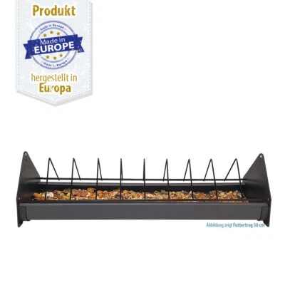 Futtertrog aus Kunststoff mit Fressgitter aus Metall  - 100 cm - Bild 1 von 4