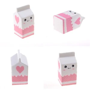 Cute Milk Box Slow Rising Scented Cartoon Bread Hand Pillow Toy 3-*- JW - Zdjęcie 1 z 12