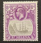 St Helena 1923 8D Grey & Bright Violet Cleft Rock M/M Sg 105C ( Ct £180- )