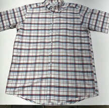 LL Bean Button Down Shirt Mens 16.5 Traditional Fit Large Tall Sleeve Plaid