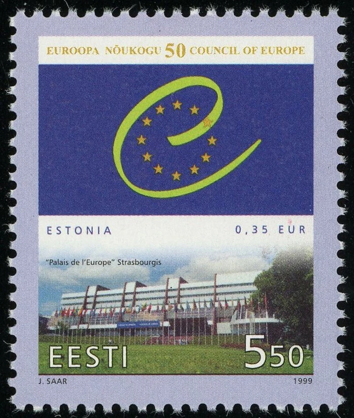 Estonia #358 Council of Europe Anniversary 5.50K Postage Stamp 1999 Mint NH - Image 1 of 1