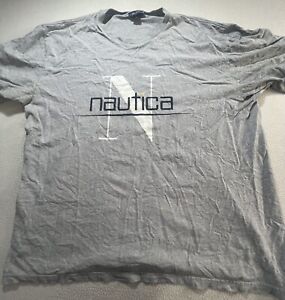 Vintage 90s Nautica Grey Tshirt Size Xxl