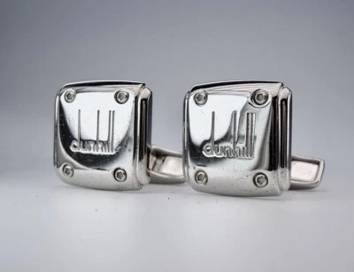 Dunhill Cufflinks Silver Plated Square type pre-owned Foto 1 de 4