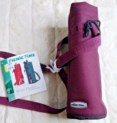 Piquenique Time Isolado Garrafa Única Vinho Duffle Coozie Estojo de Transporte com Alças NOVO - Imagem 1 de 4