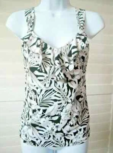 White House Black Market Flounce Tropical Floral Tank Cami Shell Top Size S NWT - Picture 1 of 2