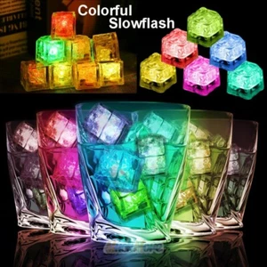 20Pcs Multi Color Flash LED Ice Cube Water-Activated Flashing Blinking Glowing - Picture 1 of 17