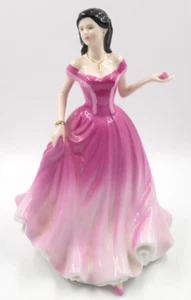 ENCANTADORA FIGURA DE 8" FLOR CLÁSICA REAL DOULTON HN4663 ROSA DAMA SOSTENIENDO ROSA - Imagen 1 de 6