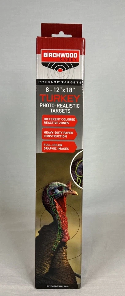 Objetivos previos al juego Birchwood Casey Turkey (paquete de 8) foto-realistas a todo color 12"X18" Foto 1 de 3