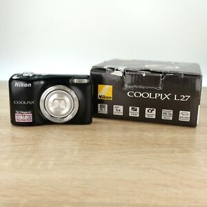 Nikon Coolpix L27, 16,1-MP-Kompakt-Digitalkamera, schwarz, 5-facher Zoom, Digicam, verpackt